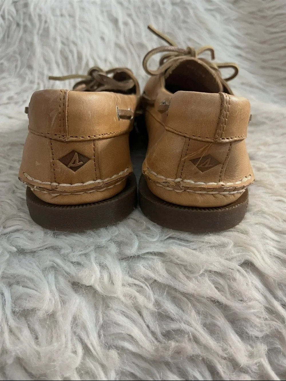 Sperry Light Brown Leather Boat Shoes